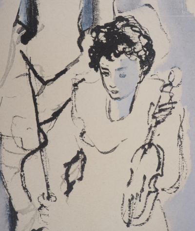 François MARTIN-SALVAT (d’après) : En attendant le spectacle - Lithographie signée 2