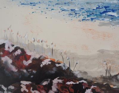 LAGARD : Vue sur la plage - Aquarelle Originale Signée 2