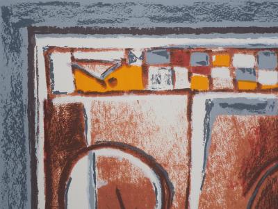 Mohammed Azouzi : Composition abstraite - Lithographie Originale Signée 2
