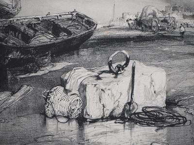 Eugène ISABEY : Marée basse - Lithographie Originale Signée 2