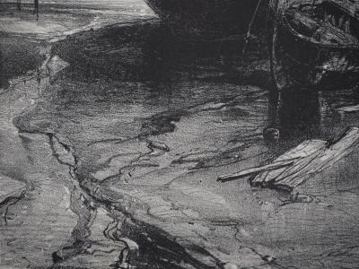 Eugène ISABEY : Marée basse - Lithographie Originale Signée 2