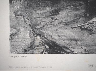 Eugène ISABEY : Marée basse - Lithographie Originale Signée 2
