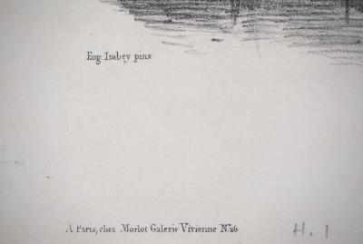 Eugène ISABEY : Souvenirs, bord de canal - Lithographie 2