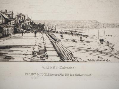 Maxime LALANNE : Villers (Calvados)  - Eau forte Originale Signée 2