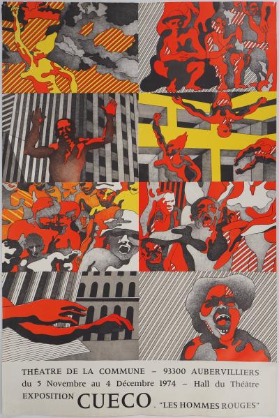 Henri CUECO : Les hommes rouges - Lithographie, 1974 2