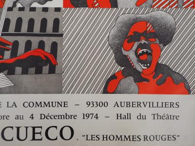 Henri CUECO : Les hommes rouges - Lithographie, 1974 2