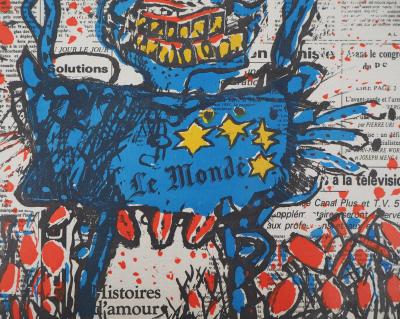 Jean KIRAS : Le bonhomme du Monde - Lithographie Originale Signée 2