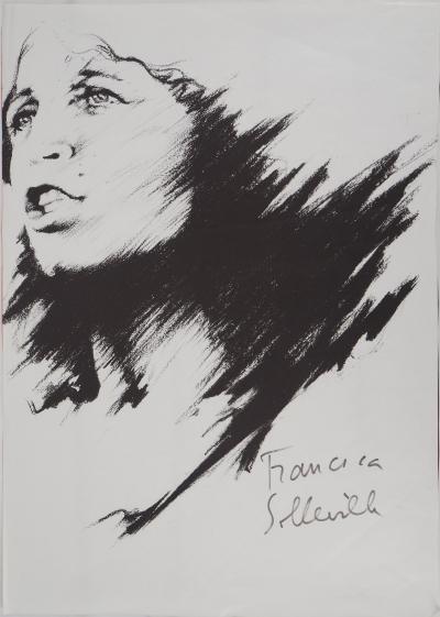 Francesca SOLLEVILLE - Autoportrait - Lithographie signée 2