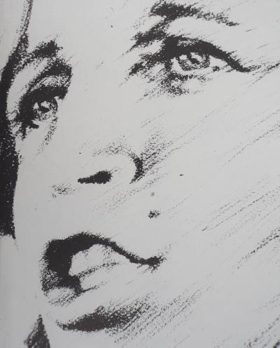 Francesca SOLLEVILLE - Autoportrait - Lithographie signée 2