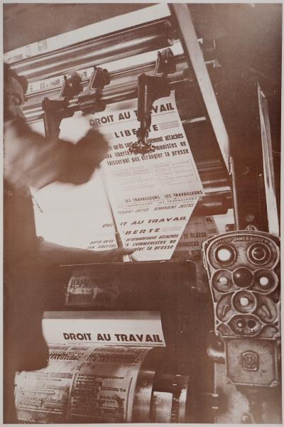 Jacques Marie : Grève de la Presse - Affiche originale d’époque (Communisme) 2
