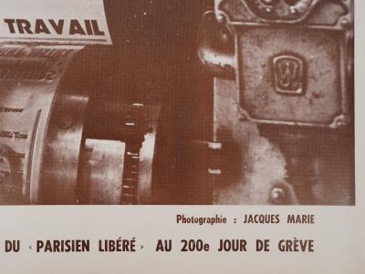 Jacques Marie : Grève de la Presse - Affiche originale d’époque (Communisme) 2