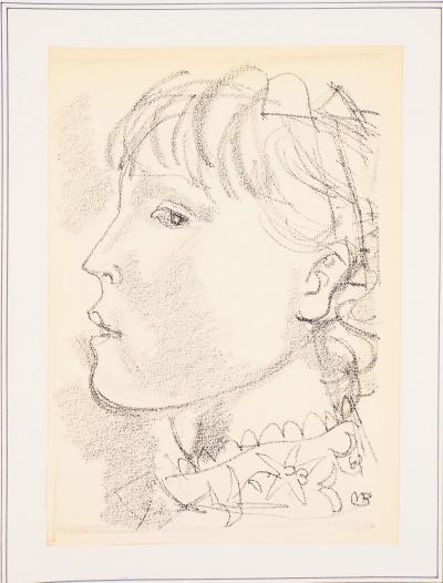 Maurice BARRAUD - Femme de profil - Lithographie originale signée 2