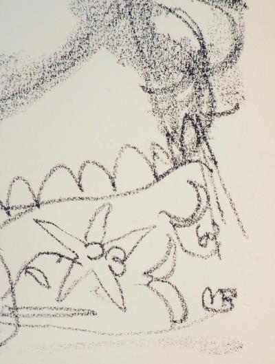 Maurice BARRAUD - Femme de profil - Lithographie originale signée 2