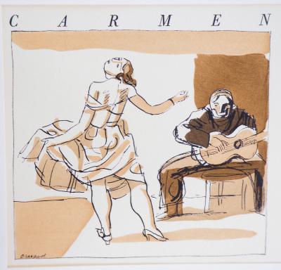 Maurice BARRAUD - Carmen - Lithographie originale signée 2