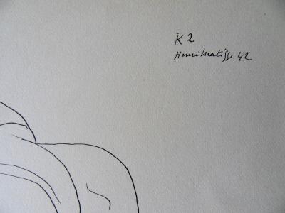 Henri MATISSE (d’après) - Jolie Marocaine, 1943 - Lithographie signée 2