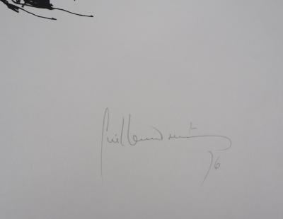 Guillermo NUÑEZ: La carga surrealista - Litografía original firmada 2