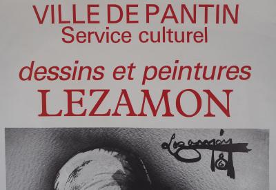 LEZAMON : Repos - Affiche originale d’époque dédicacée 2