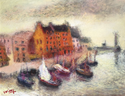 Jean VOLANG - Port Breton - Huile sur toile signée 2