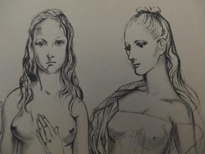 Tsuguharu FOUJITA - Les trois Graces, 1960, Lithographie originale 2