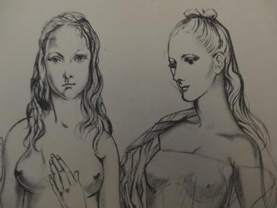 Tsuguharu FOUJITA - Les trois Graces, 1960, Lithographie originale 2