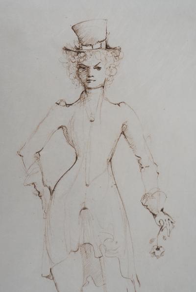 Leonor FINI : Gentilhomme à la rose - Gravure Originale Signée 2