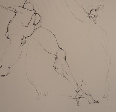 Leonor FINI : Le charmeur - Gravure Originale Signée 2