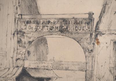 Auguste BROUET : Une matinée avenue de Clichy - Eau forte Originale 2