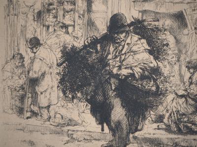 Auguste BROUET : Une matinée avenue de Clichy - Eau forte Originale 2