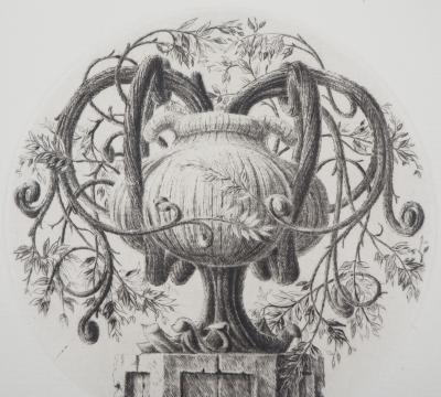 François HOUTIN : 2nd vase - Gravure Originale Signée 2