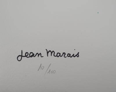 Jean MARAIS - Portrait of Jean Cocteau - Original Signed Lithograph 2