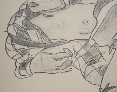 Egon SCHIELE (d’après) : Nu provocant - Lithographie Signée 2