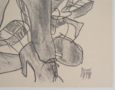 Egon SCHIELE (d’après) : Nu provocant - Lithographie Signée 2