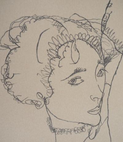 Egon SCHIELE (d’après) : Nu la jambe levée - Lithographie Signée 2