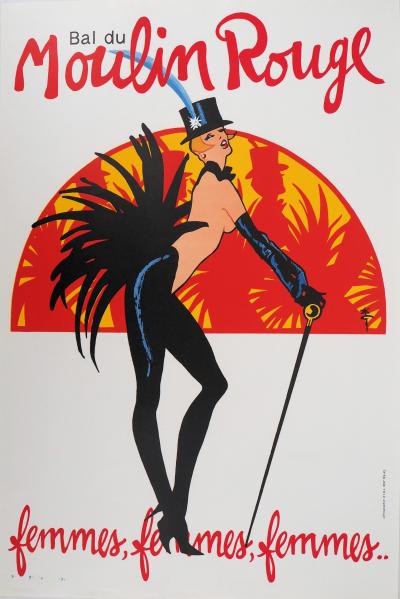 René GRUAU - Moulin Rouge, 1983 - Lithographie originale signée 2