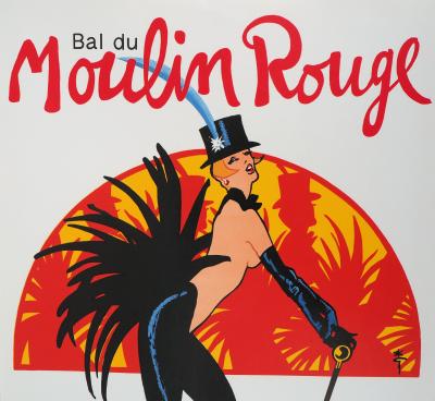 René GRUAU - Moulin Rouge, 1983 - Lithographie originale signée 2