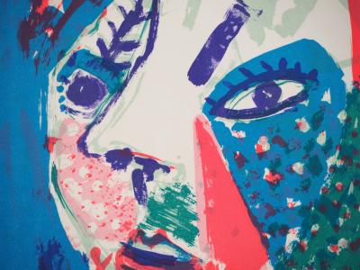 Bernard LORJOU : Visage - Lithographie originale signée 2