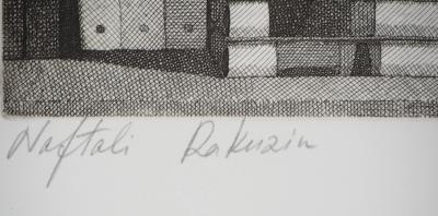 Naftali RAKUZIN : Accumulation de livres (N5) - Gravure originale signée 2