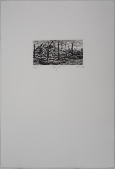 François HOUTIN : Labyrinthe n°2 - Gravure Originale Signée 2