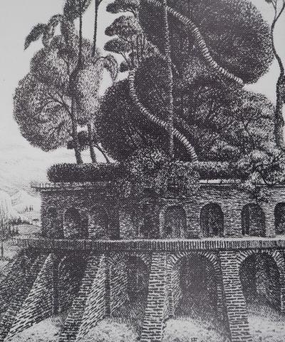 François HOUTIN : Les jardins imaginaires - Affiche originale d’époque 2