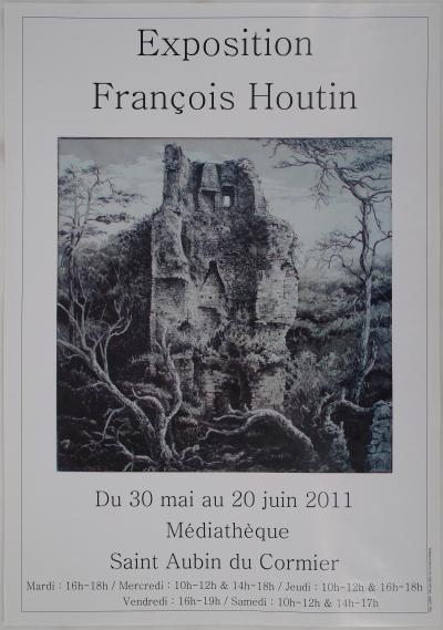 François HOUTIN : Les jardins imaginaires 2 - Affiche originale d’époque 2