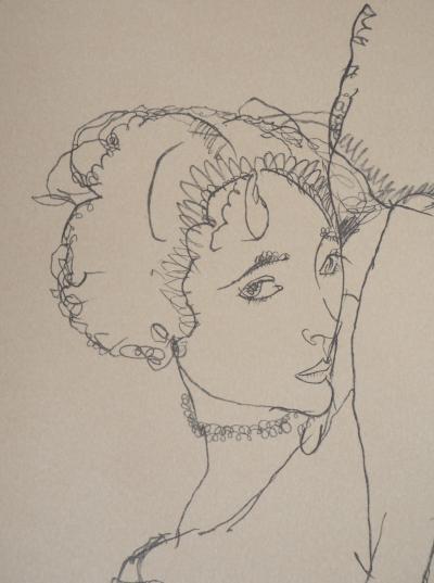Egon SCHIELE (d’après) : Nu la jambe levée - Lithographie Signée 2