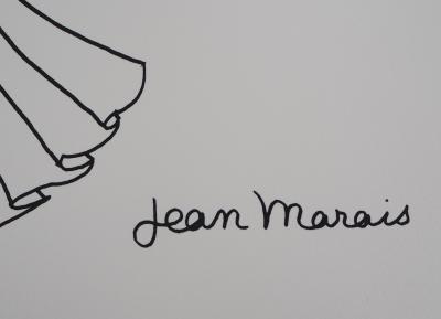 Jean MARAIS - Portrait de Jean Cocteau - Lithographie Originale Signée 2