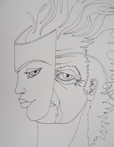 Jean MARAIS : Quand les masques tombent - Lithographie Originale Signée 2