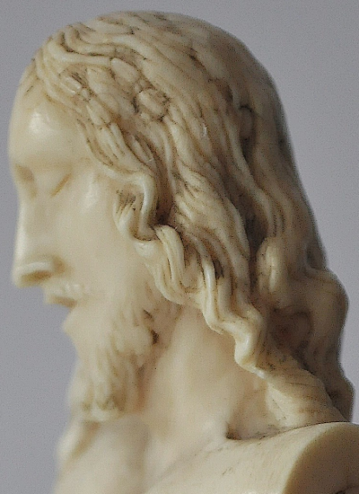 Buste de Christ sculpté en ivoire - XIXe siècle 2