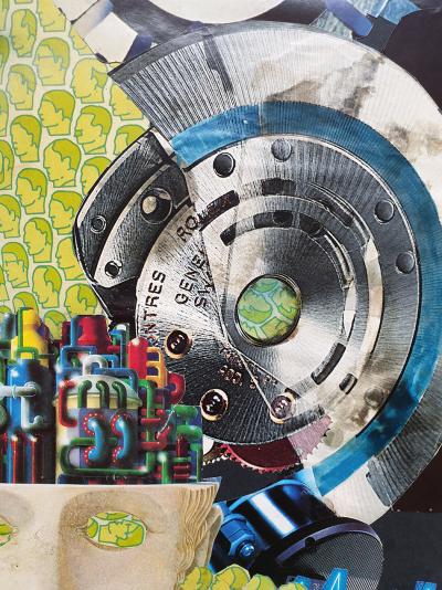Elisa CASBAS - Machine as tu du coeur, 2018 - Collage sur papier 2