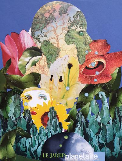 Elisa CASBAS -  Le jardin planétaire, 2018 - Collage sur papier 2