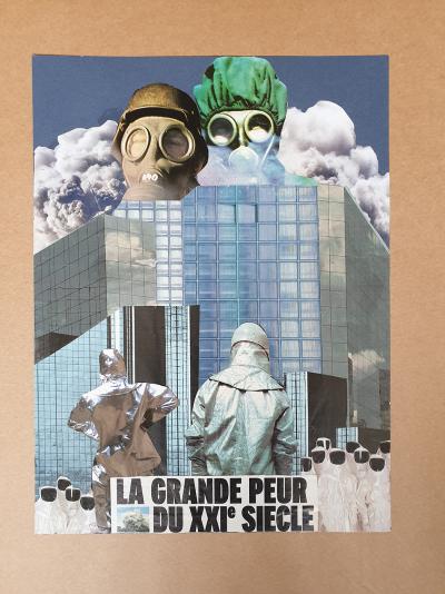 Elisa CASBAS - La grande peur du XXI siècle, 2018 - Collage sur papier 2