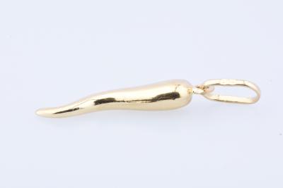 Pendentif petite corne d’abondance en or jaune 18 carats (750 millièmes). 2