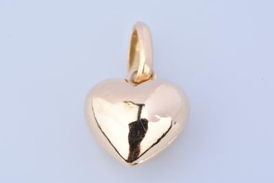Pendentif Coeur En Or Jaune 18 Carats Jewellery Watches Plazzart