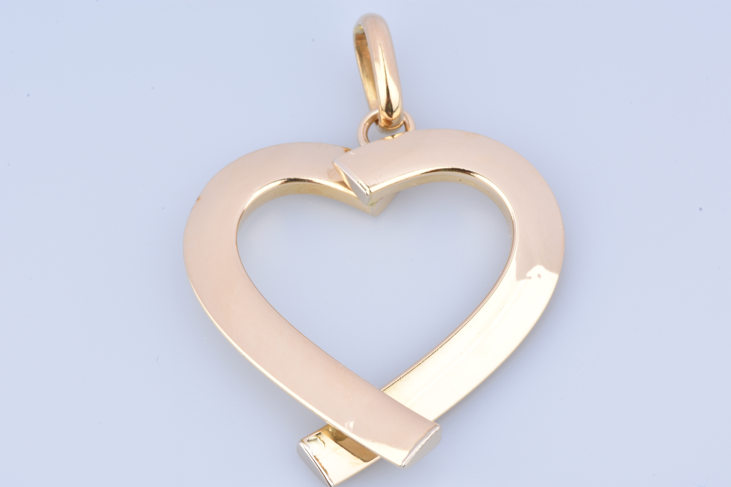 Pendentif Cœur En Or Jaune 18 Carats Avec Zirconium - Bijou Occasion élégant